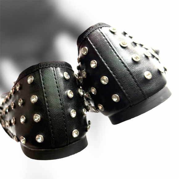 NWT House of Harlow 1960 Flashy Studded Mary-Jane Flats in Black - Size 7 - Picture 5 of 11